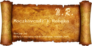 Moczkovcsák Rebeka névjegykártya